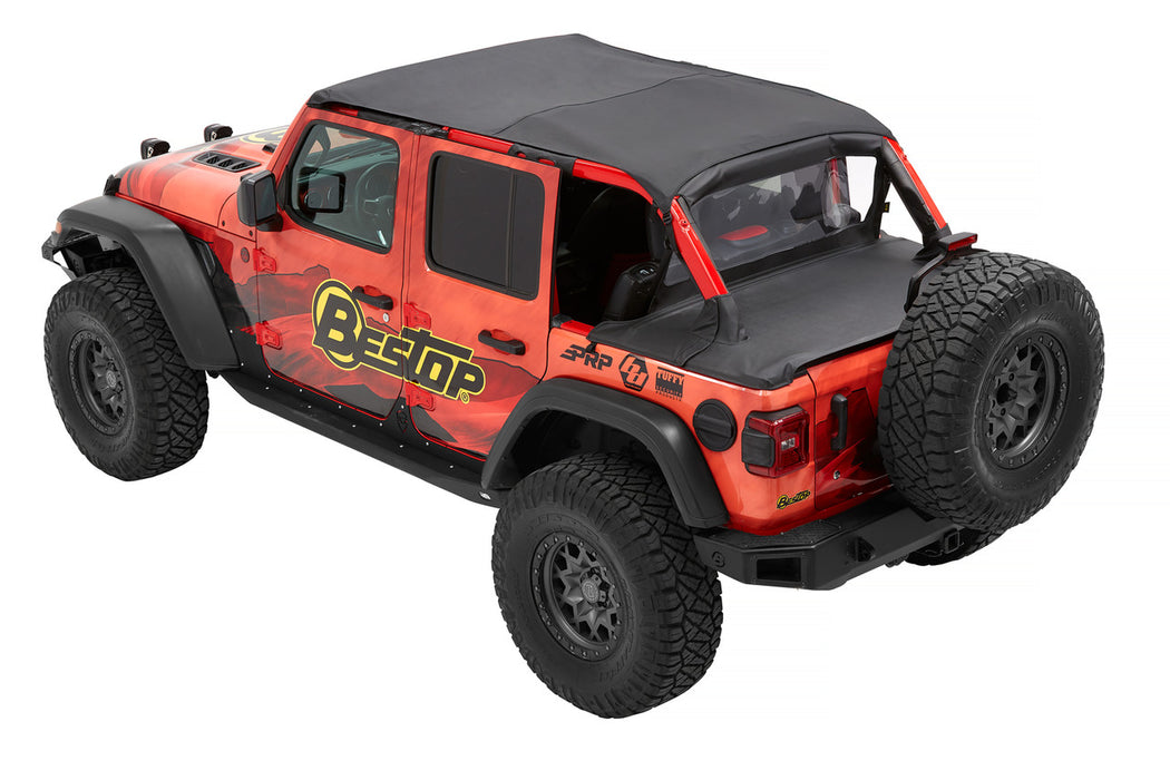 BesTop Header Extended Safari Style Bikini Top For 2018-23 Jeep Wrangler JL