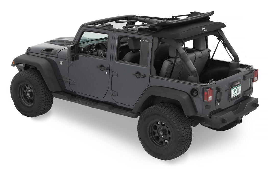 BesTop Jeep Trektop Glide Slantback Soft Top For 2007-18 Jeep Wrangler JK