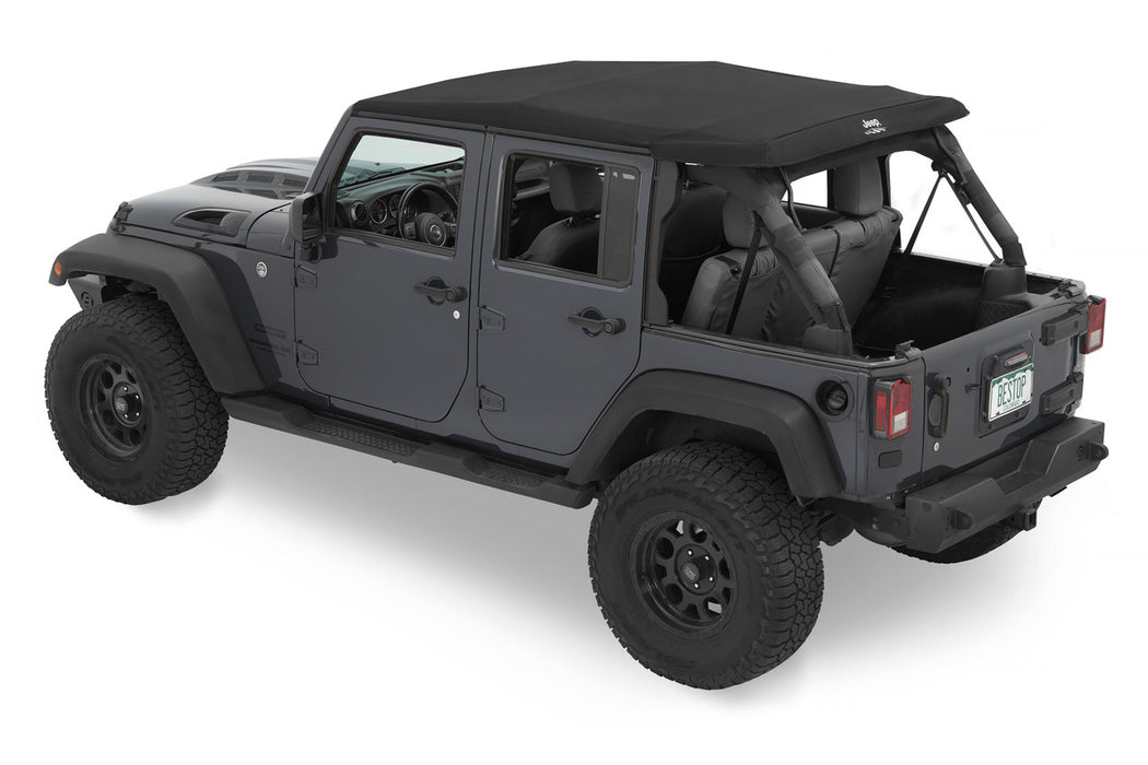 BesTop Jeep Trektop Glide Slantback Soft Top For 2007-18 Jeep Wrangler JK