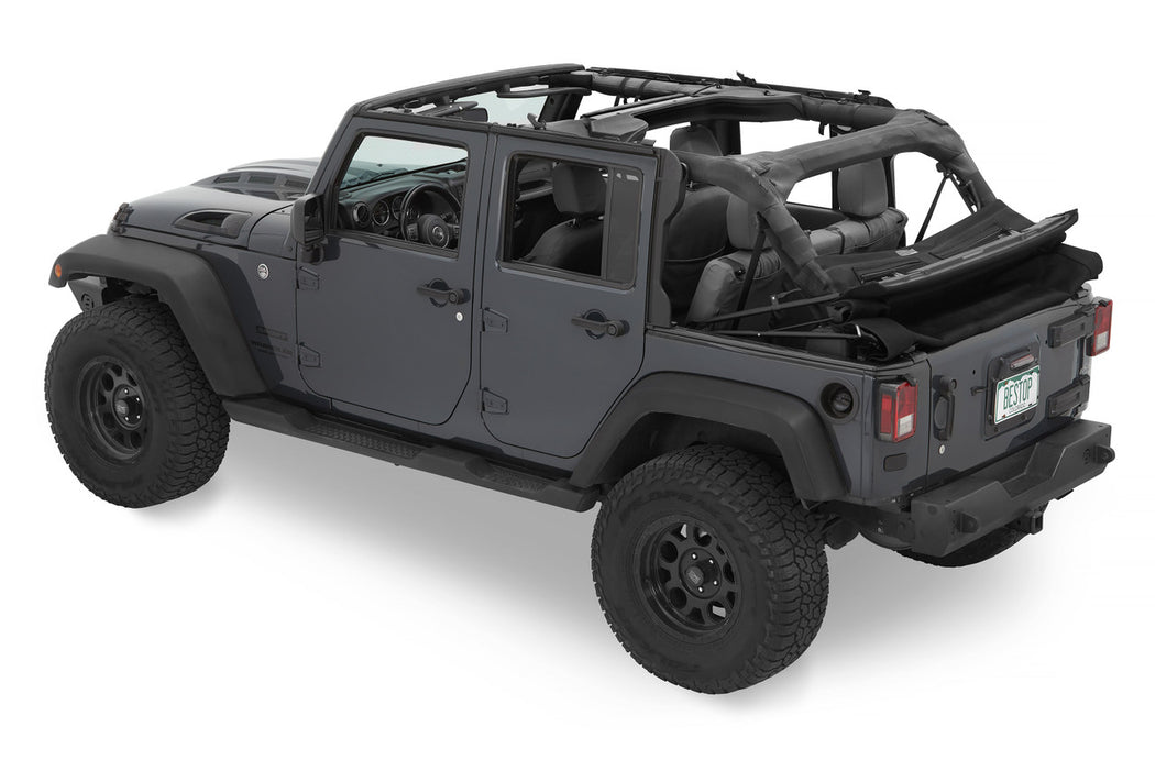 BesTop Jeep Trektop Glide Slantback Soft Top For 2007-18 Jeep Wrangler JK