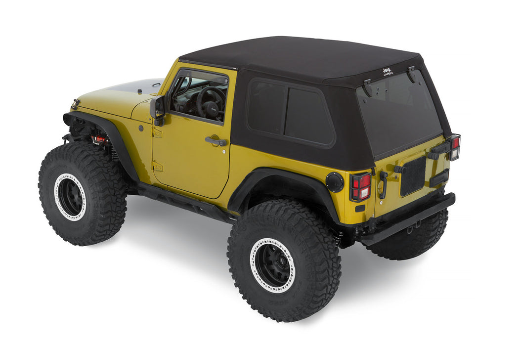 BesTop Jeep Trektop Pro Hybrid Slantback Soft Top For 2007-18 Jeep Wrangler JK