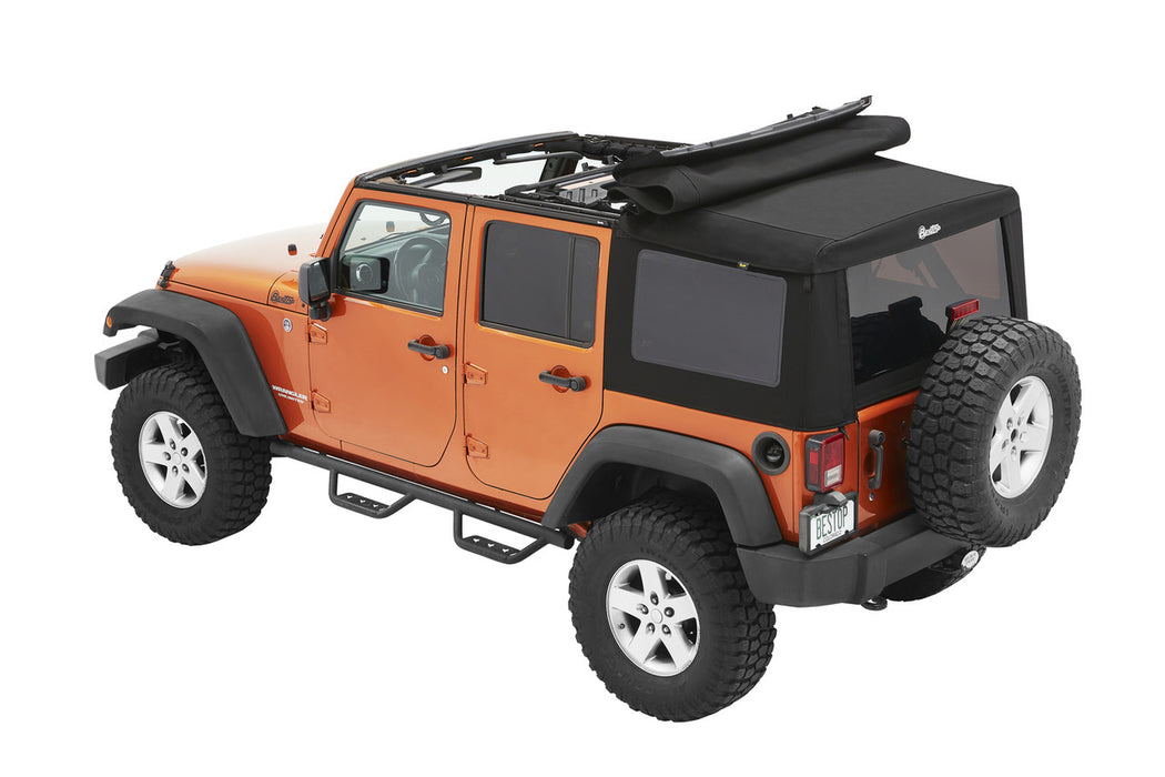 BesTop Supertop Ultra Squareback Soft Top For 2007-2018 Jeep Wrangler JK - 5472417