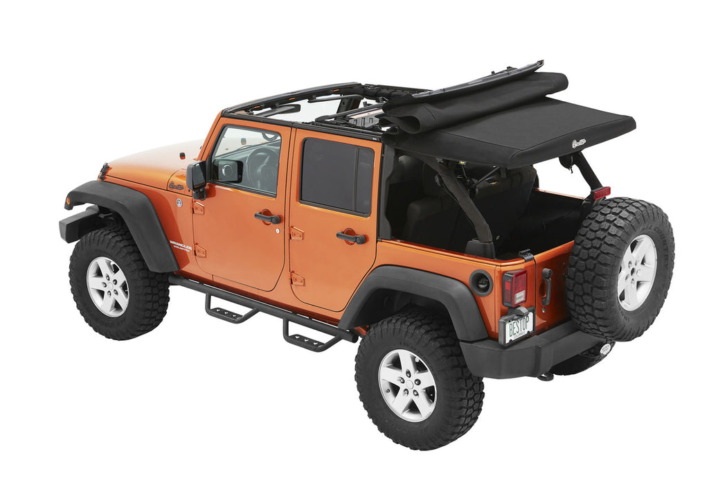 BesTop Supertop Ultra Squareback Soft Top For 2007-2018 Jeep Wrangler JK - 5472417