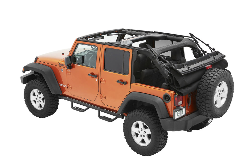 BesTop Supertop Ultra Squareback Soft Top For 2007-2018 Jeep Wrangler JK - 5472417