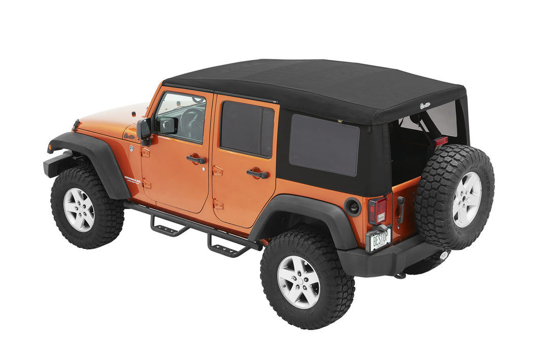 BesTop Supertop Ultra Squareback Soft Top For 2007-2018 Jeep Wrangler JK - 5472417