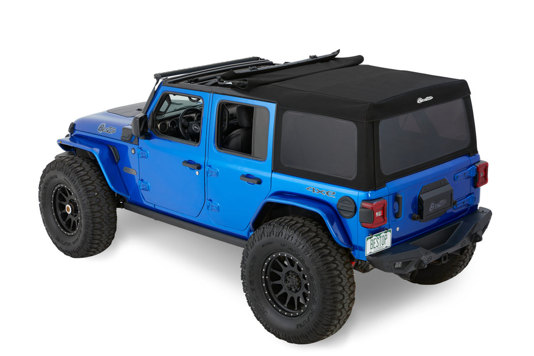 BesTop Supertop Squareback Soft Top For 2018-24 Jeep Wrangler JL