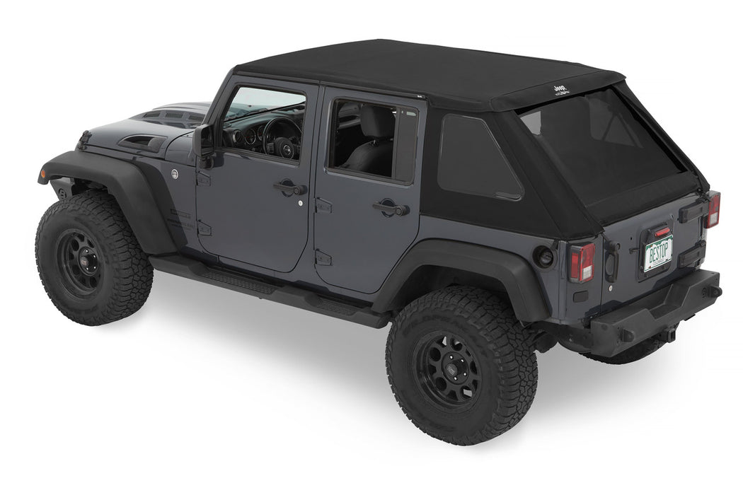 BesTop Jeep Trektop Slantback Soft Top For 2007-18 Jeep Wrangler JK