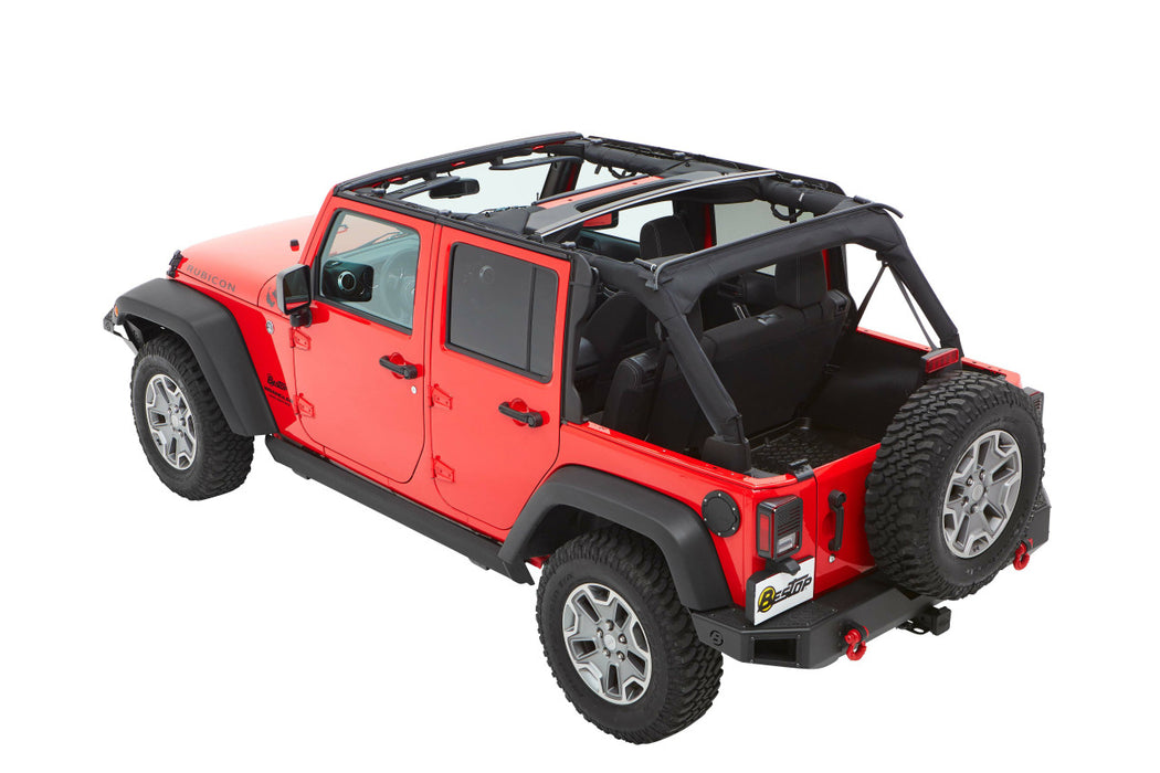 BesTop Jeep Trektop Slantback Soft Top For 2007-18 Jeep Wrangler JK