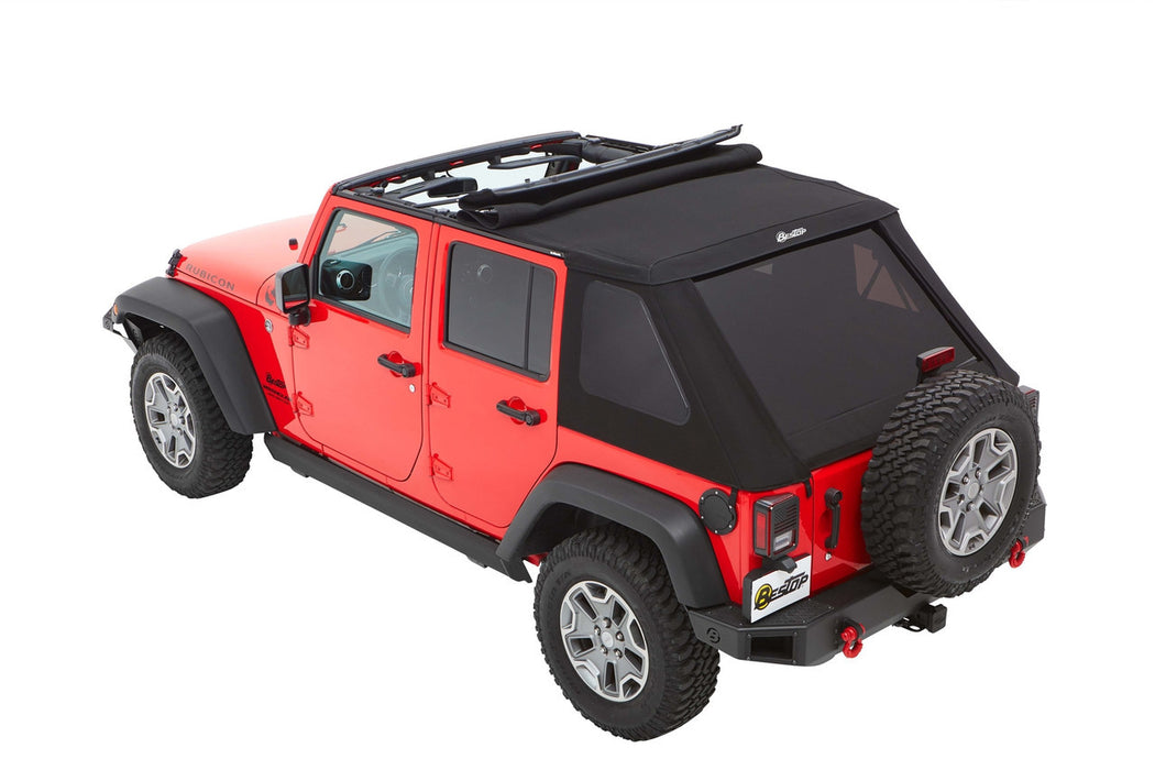 BesTop Trektop Slantback Soft Top For 2007-18 Jeep Wrangler JK