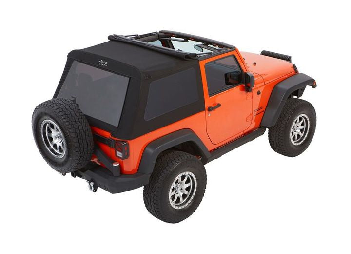 BesTop Jeep Trektop Glide Slantback Soft Top For 2007-18 Jeep Wrangler JK