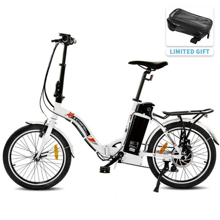 ECOTRIC BIKES UL Certified Starfish 20" Portable and Folding Electric Bike