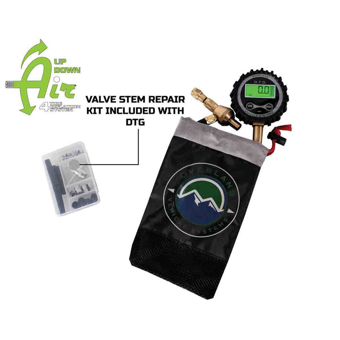 Up Down Air Digital Tire Deflator with Valve Kit & Storage Bag