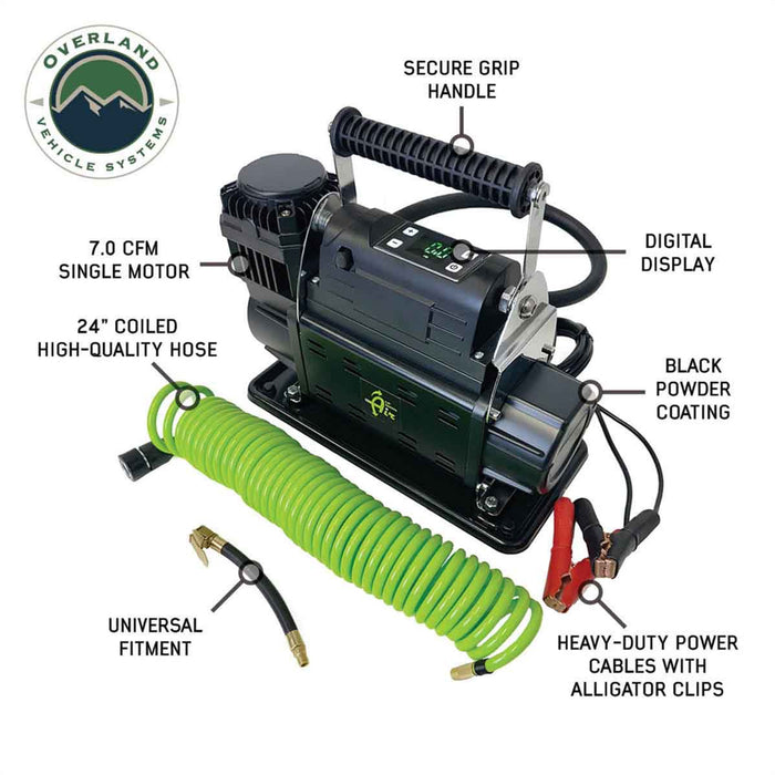 Up Down Air EGOI Portable Single/Dual Motor Air Compressor System With Control Panel, Storage Bag, Hose & Attachments