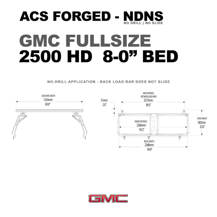 Leitner GMC ACS Forged No Drill Bed Rack
