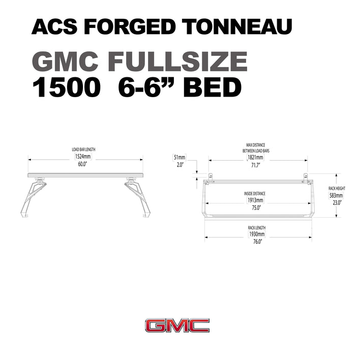 Leitner GMC ACS Forged Tonneau Bed Rack