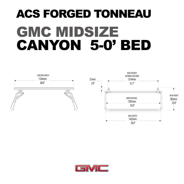 Leitner GMC ACS Forged Tonneau Bed Rack
