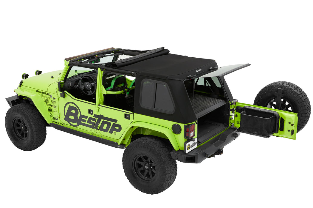 BesTop Trektop Pro Hybrid Slantback Soft Top For 2007-18 Jeep Wrangler JK