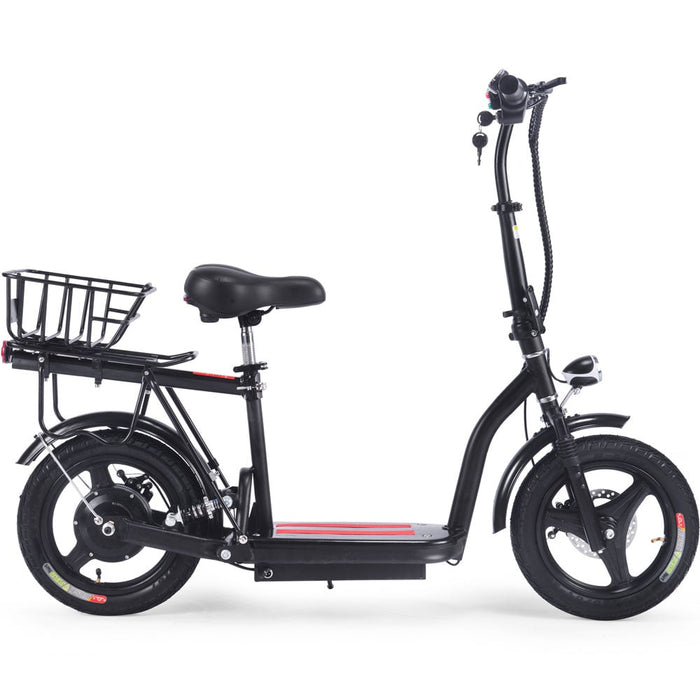 MotoTec Cruiser 48v 350w Lithium Electric Scooter Black