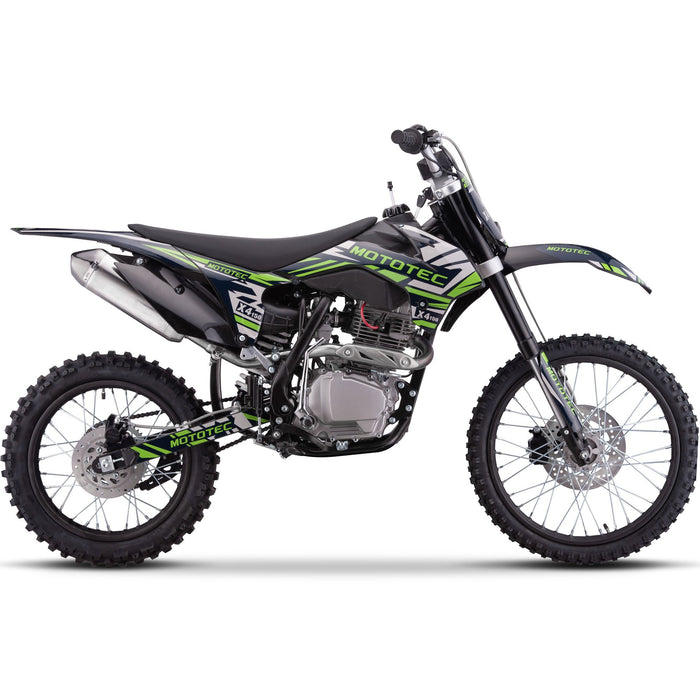 MotoTec X4 150cc 4-Stroke Gas Dirt Bike Black