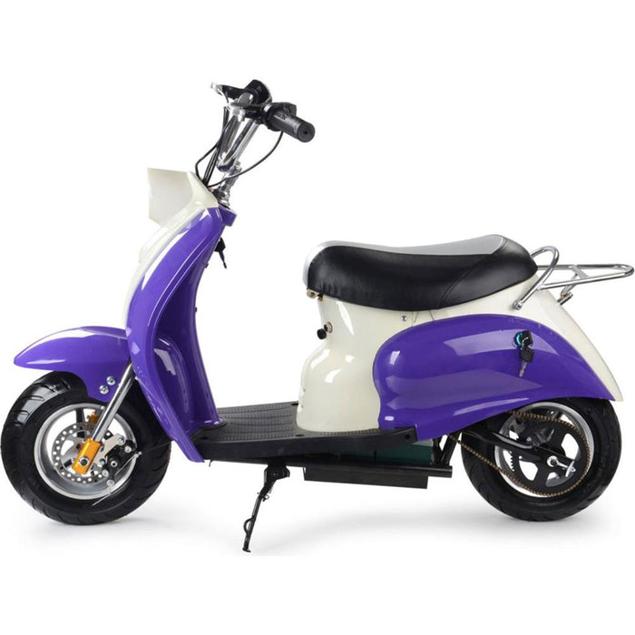 MotoTec 24v Electric Moped Purple