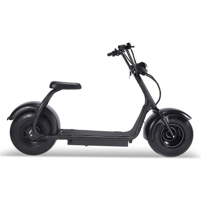 MotoTec Fat Tire 60v 18ah 2000w Lithium Electric Scooter Black