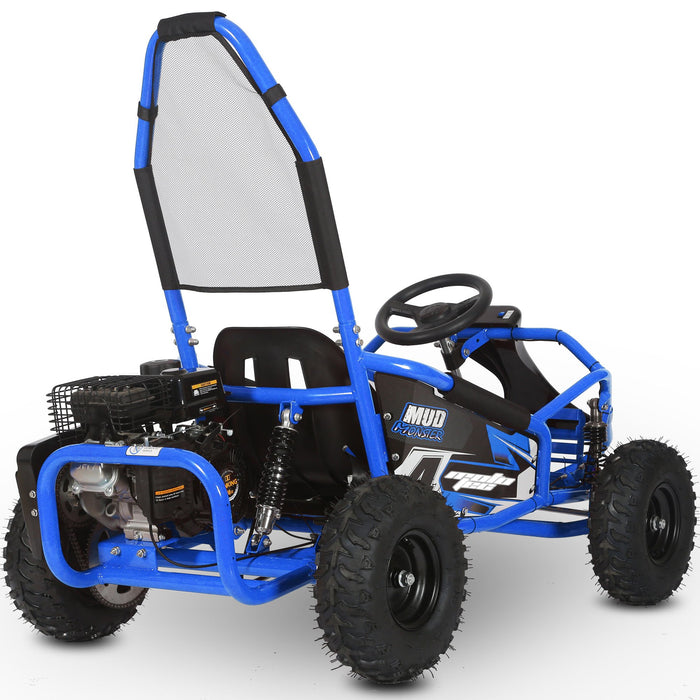 MotoTec Mud Monster Kids Gas Powered 98cc Go Kart Full Suspension