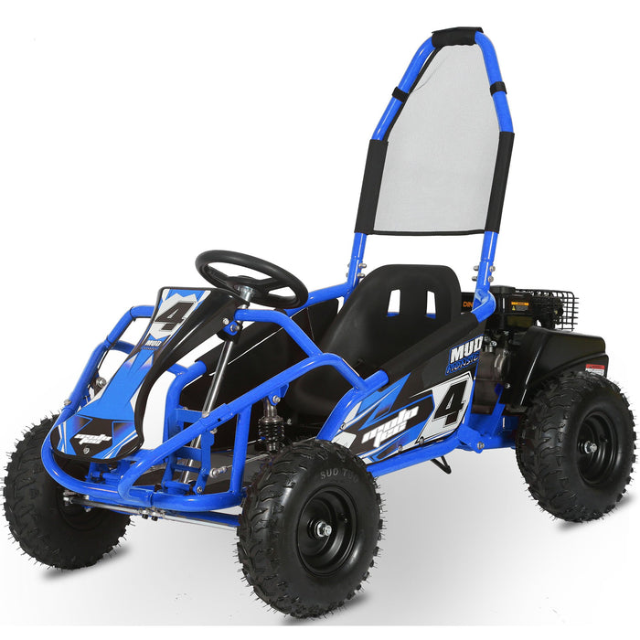 MotoTec Mud Monster Kids Gas Powered 98cc Go Kart Full Suspension