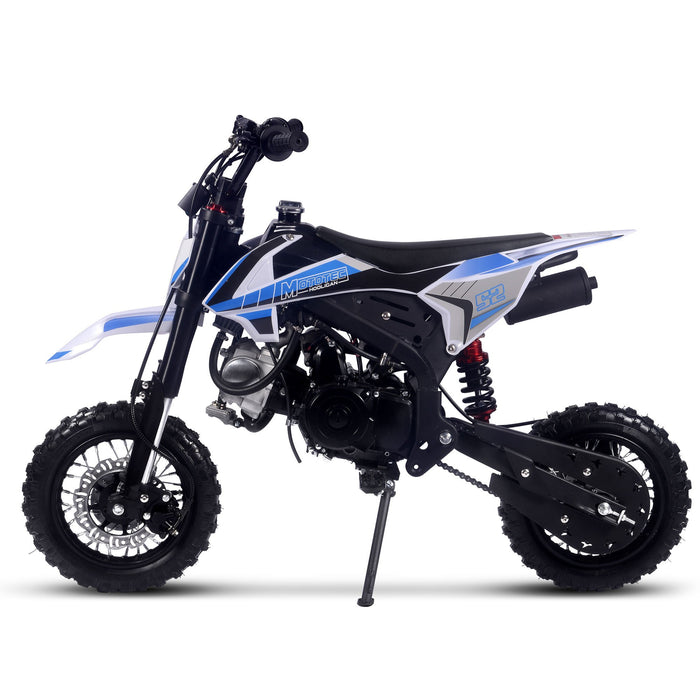 MotoTec Hooligan 72cc 4-Stroke Gas Dirt Bike Blue