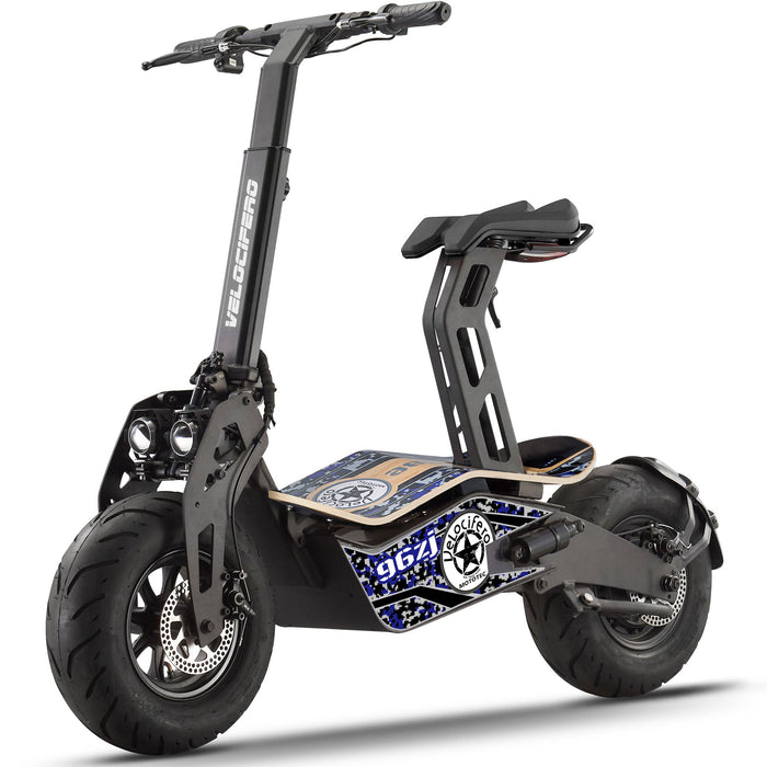 MotoTec Mad 1600w 48v Electric Scooter Blue