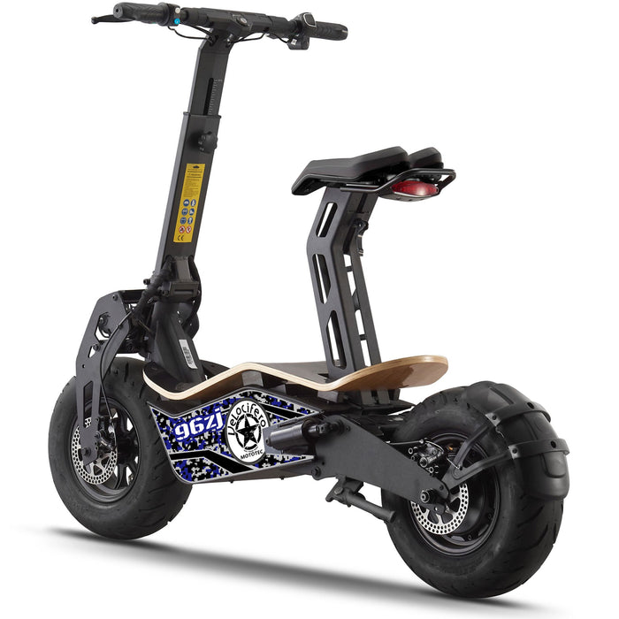 MotoTec Mad 1600w 48v Electric Scooter Blue