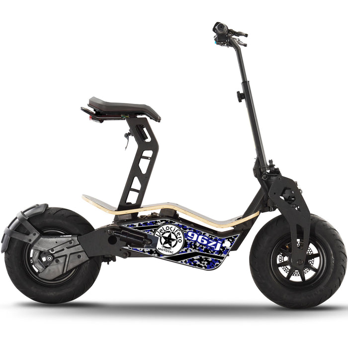 MotoTec Mad 1600w 48v Electric Scooter Blue