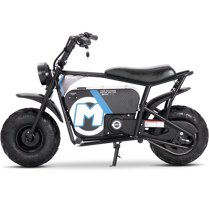 MotoTec 48v 1000w Electric Powered Mini Bike Black