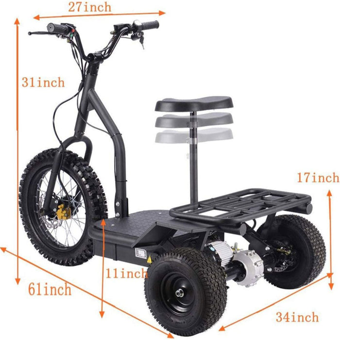 MotoTec Electric Trike 48v 1200w