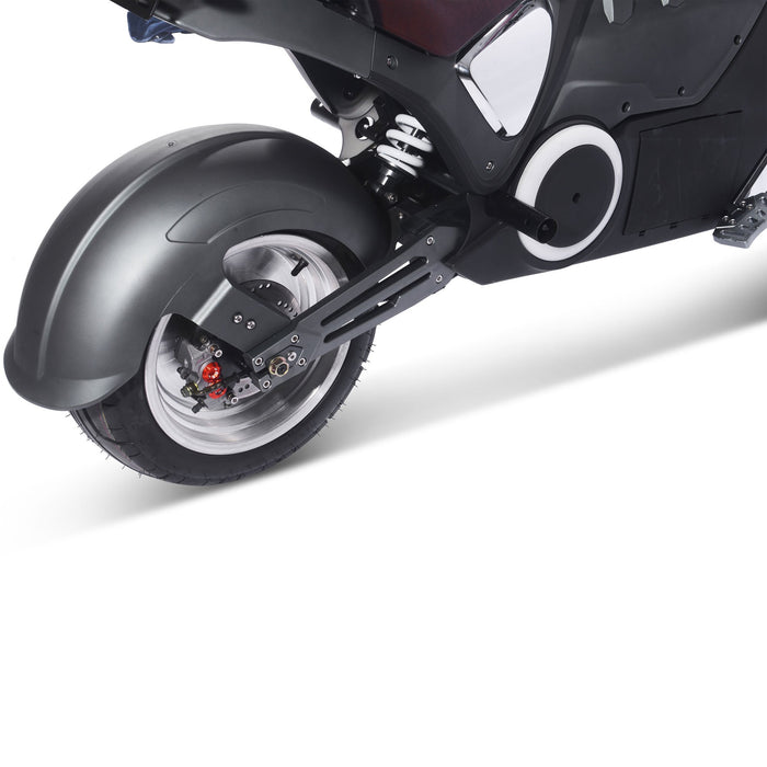 MotoTec Typhoon 72v 30ah 3000w Lithium Electric Scooter Gray