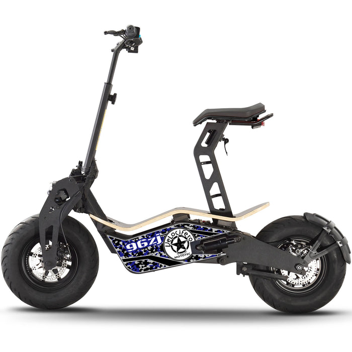 MotoTec Mad 1600w 48v Electric Scooter Blue