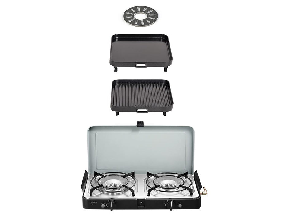 CADAC 2 Cook 3 Pro Deluxe - Portable 3 Piece Gas Camp Cooker