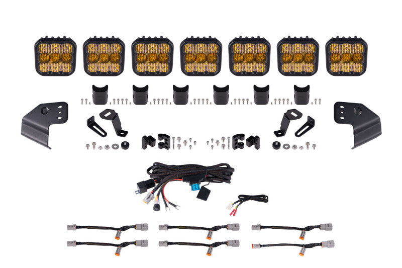 Diode Dynamics SS5 Windshield CrossLink Lightbar Kit For 2021-2024 Ford Bronco