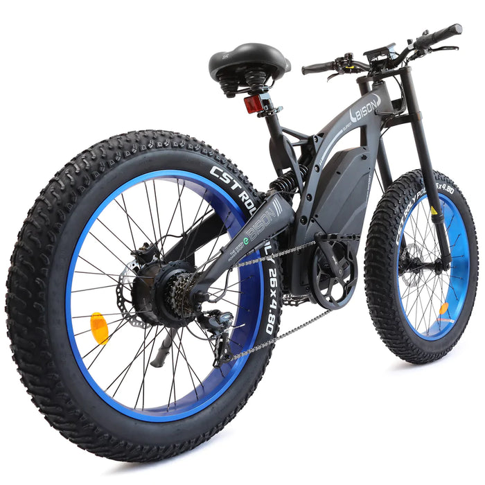 ECOTRIC BIKES 48v 17.6AH 1000W Big Fat Tire Ebike Bison-Matte Black