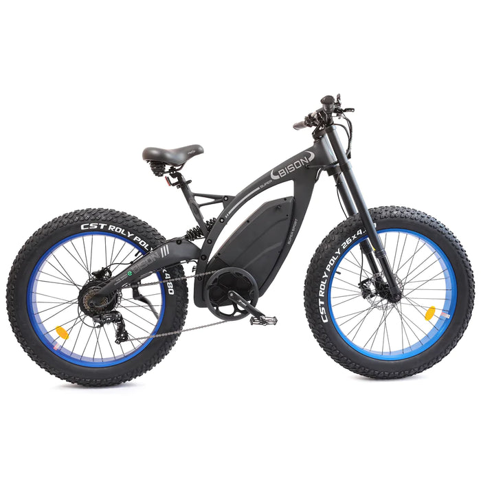 ECOTRIC BIKES 48v 17.6AH 1000W Big Fat Tire Ebike Bison-Matte Black