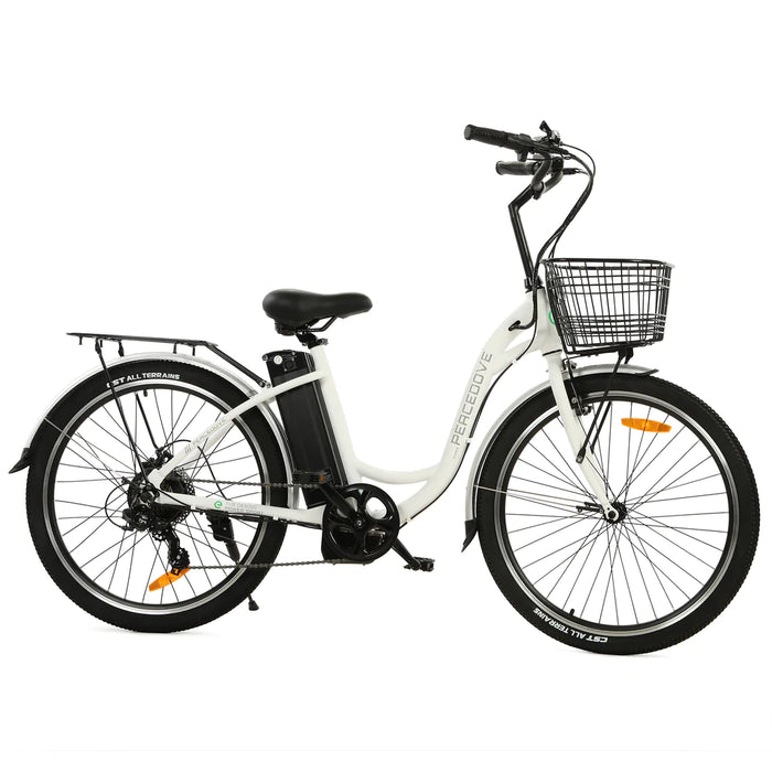 ECOTRIC BIKES 26" Peacedove Electric City Bike with Basket and Rear Rack