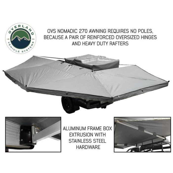 Overland Vehicle Systems Nomadic 270 Awning With Walls 1, 2, & 3