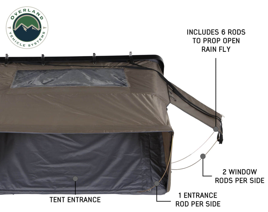 Overland Vehicle Systems HD Bushveld II Hard Shell Roof Top Tent For 2 People